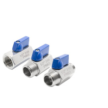 1/8" 1/4" 3/8" 1/2" 3/4" 1"304 316 stainless steel mini ball valve M/F mini ball valve 1/4 stainless svteel mini ball valve